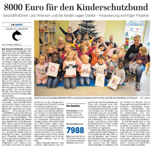 8000 Euro für den Kinderschutzbund